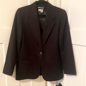 Vintage Sag Harbor Black Wool Single Button Blazer